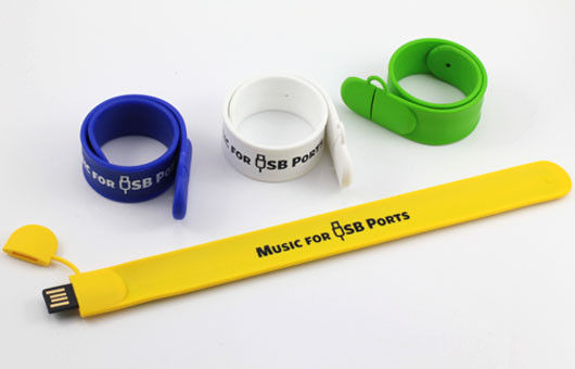 Custom Silicone Wristband Bracelet USB Flash Drive with Promotion Logo